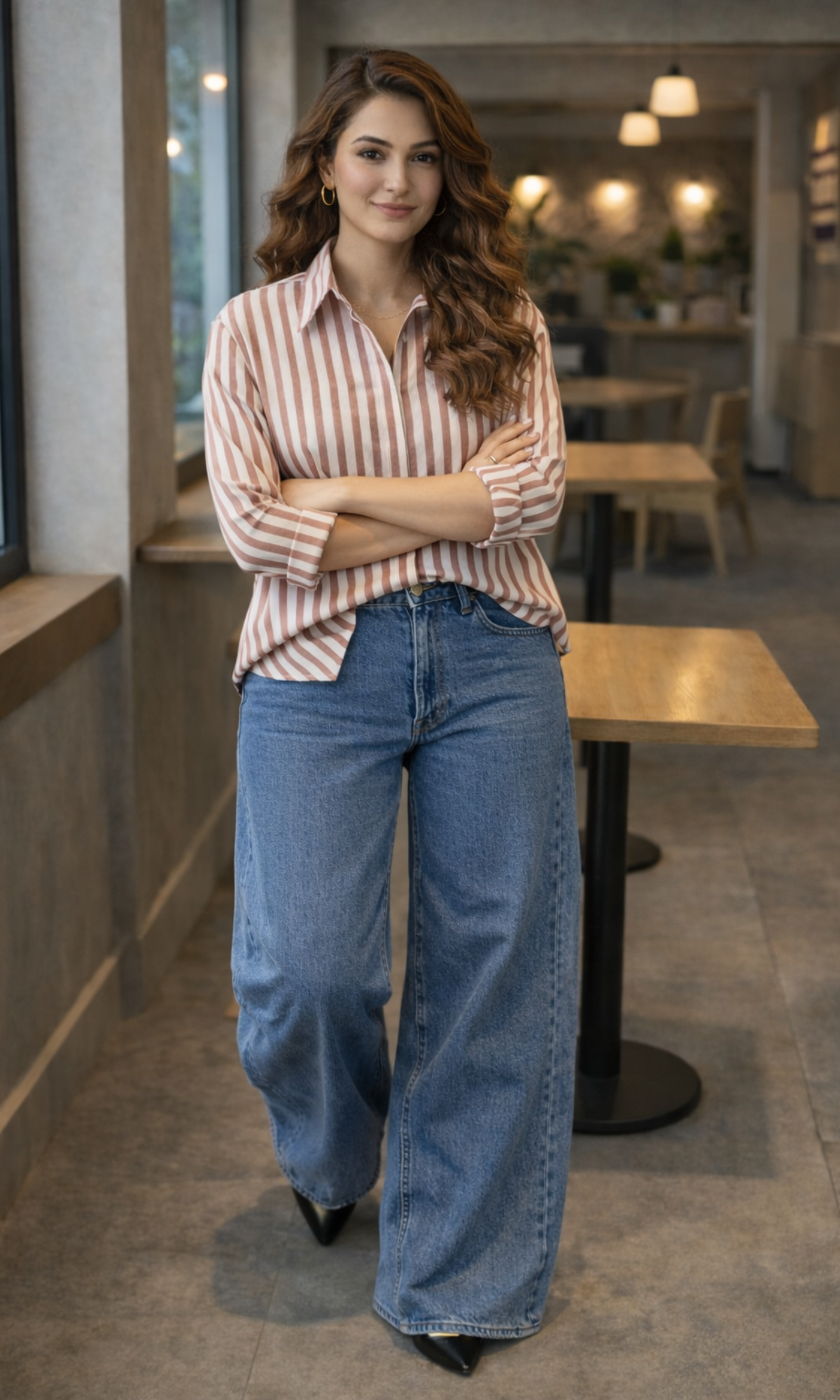 Peach Stripe Shirt