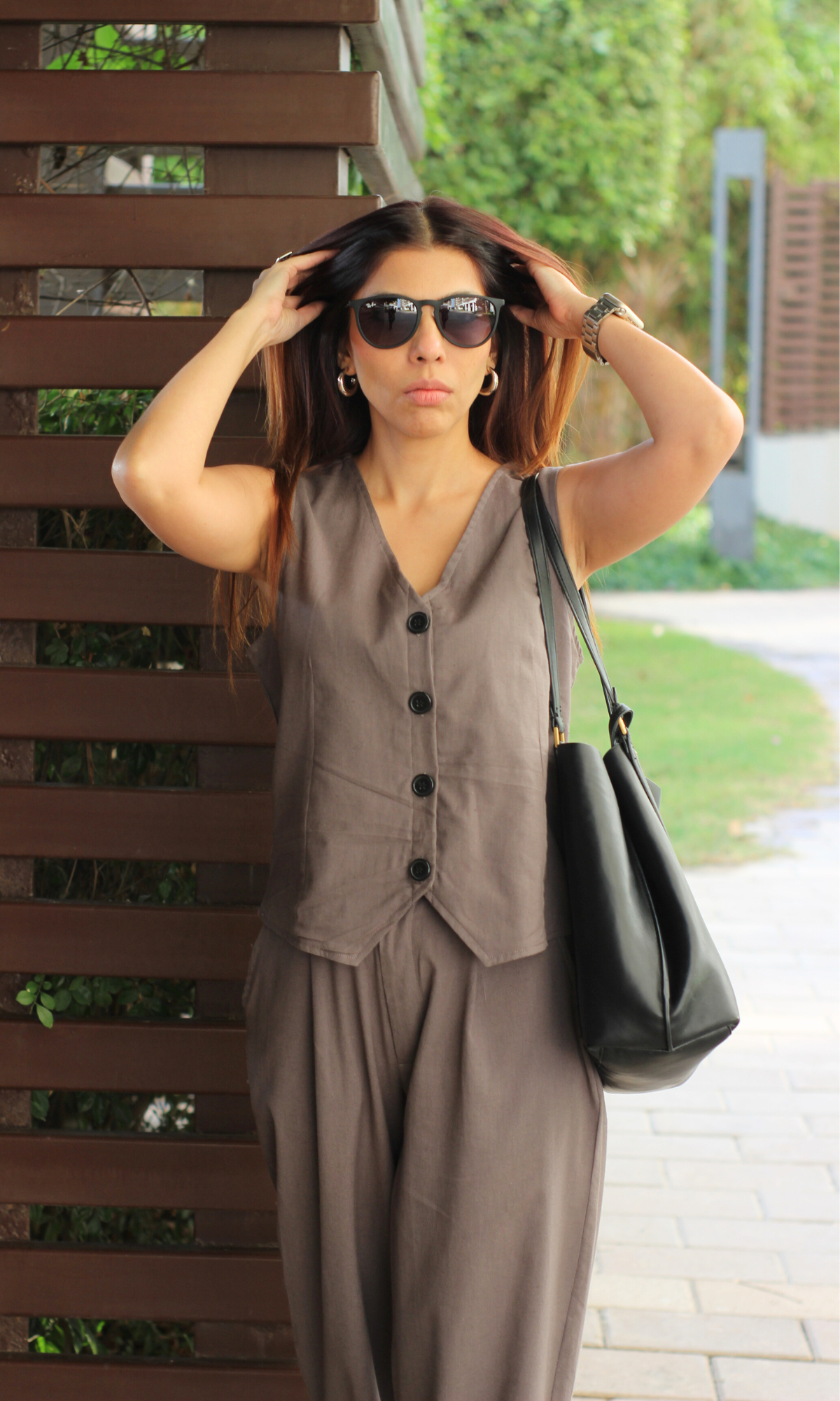 Grey Waist Coat and Straight Pants Co-ord