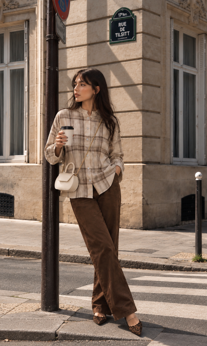 Brushed Check Boyfriend Shirt