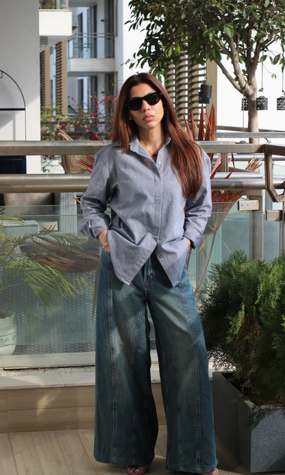 Charcoal Weave Checked Shirt