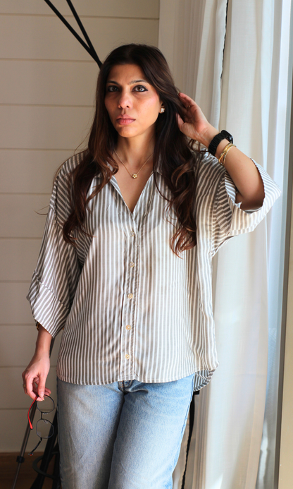 Misty Olive Loose Shirt