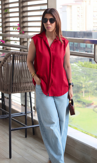 Ruby Flowing Sleeveless Shirt