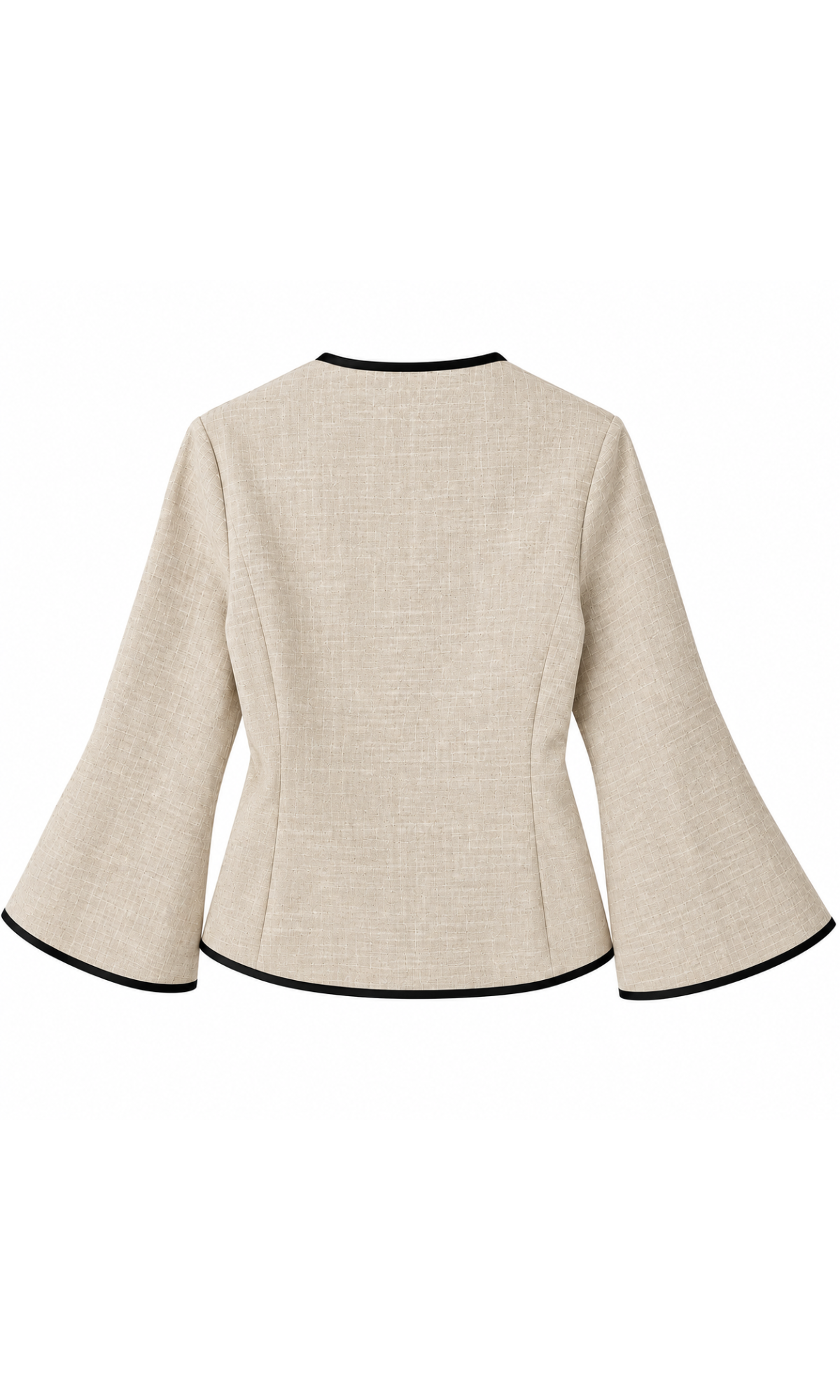 Contrast-Trim Tie Kimono Top