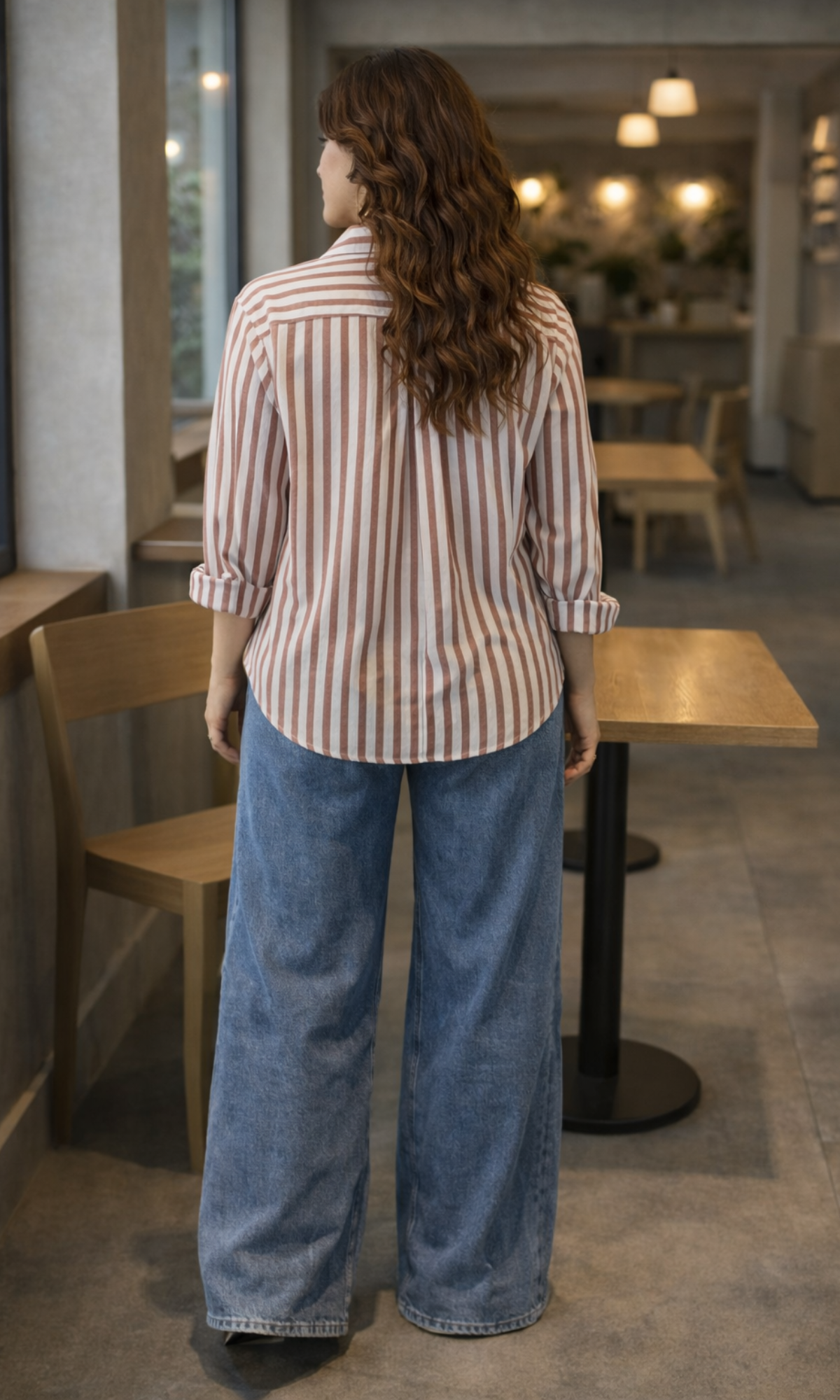 Peach Stripe Shirt