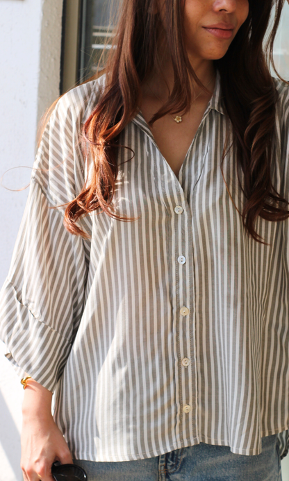 Misty Olive Loose Shirt