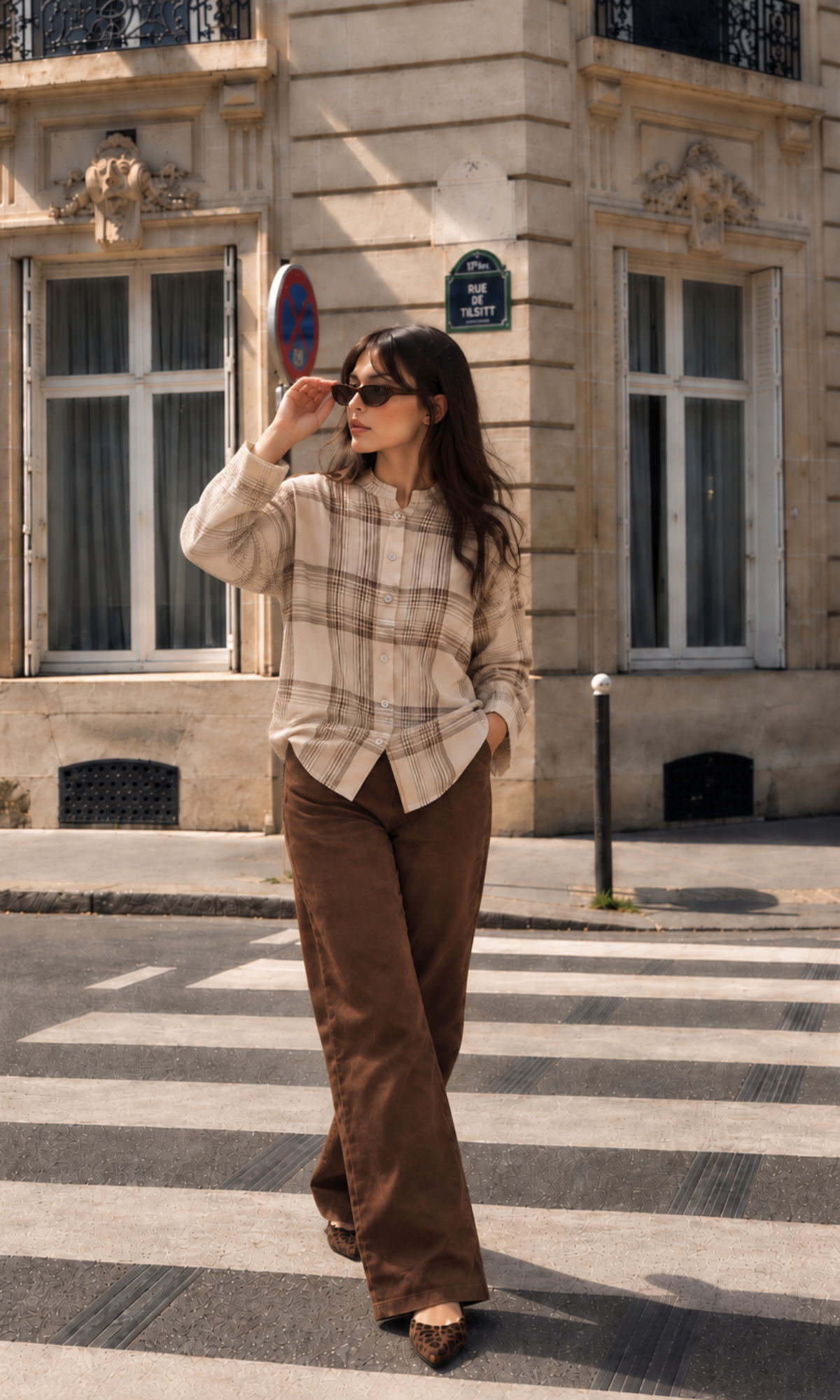 Brushed Check Boyfriend Shirt