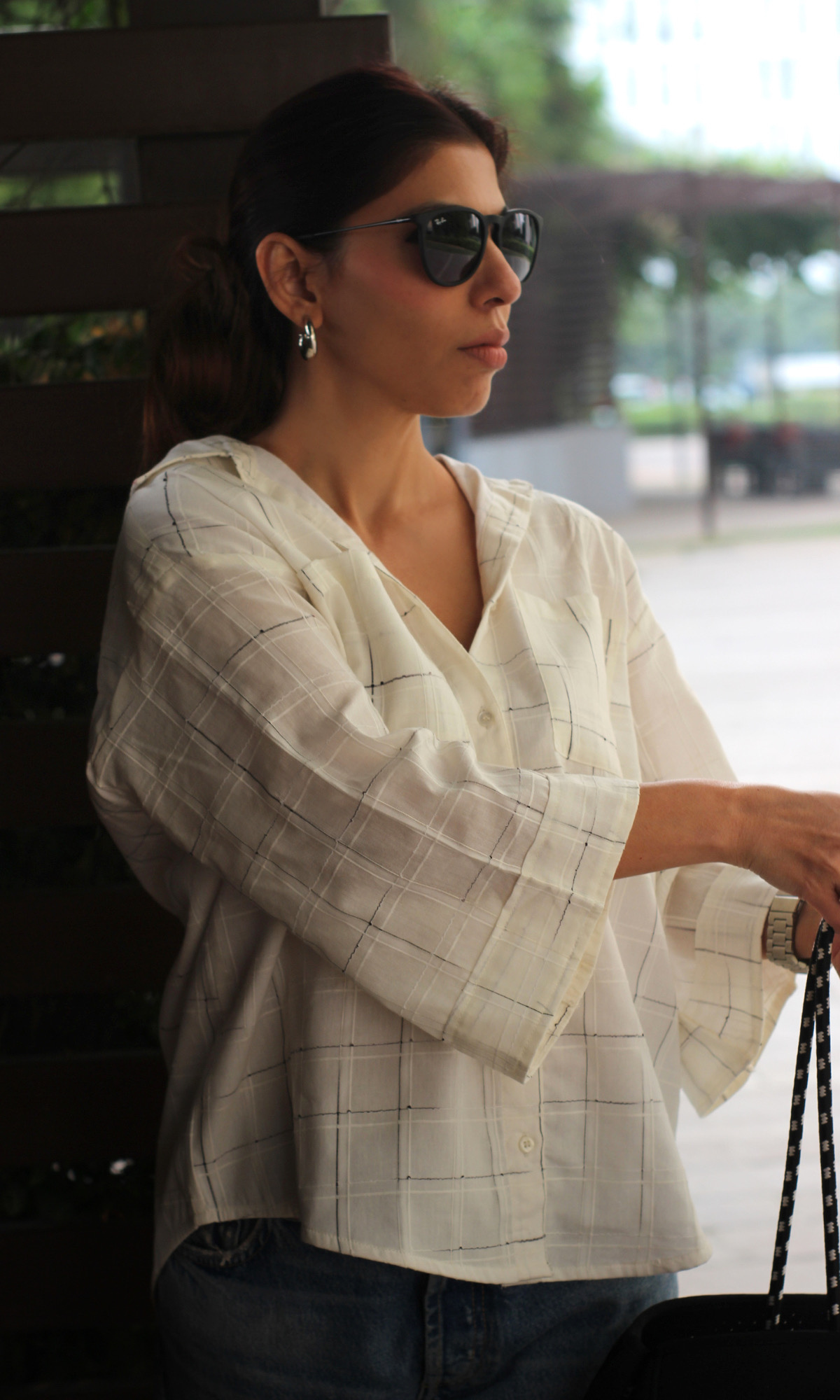 White Checked Cotton Shirt