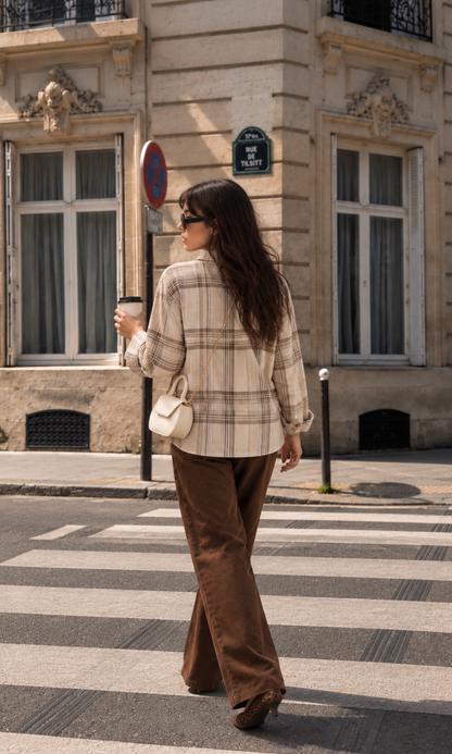 Brushed Check Boyfriend Shirt