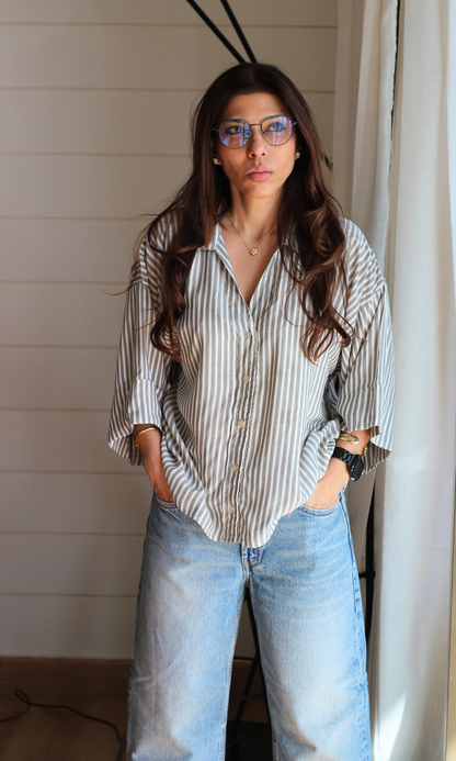 Misty Olive Loose Shirt
