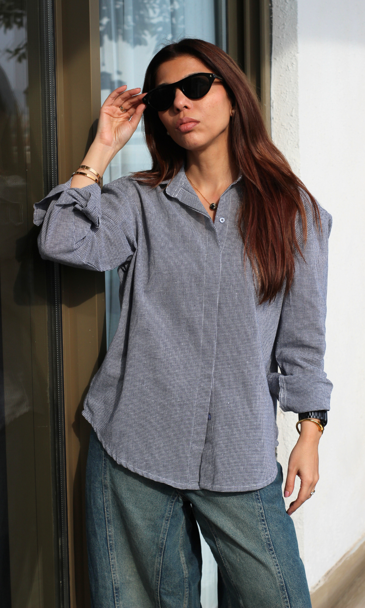 Charcoal Weave Checked Shirt