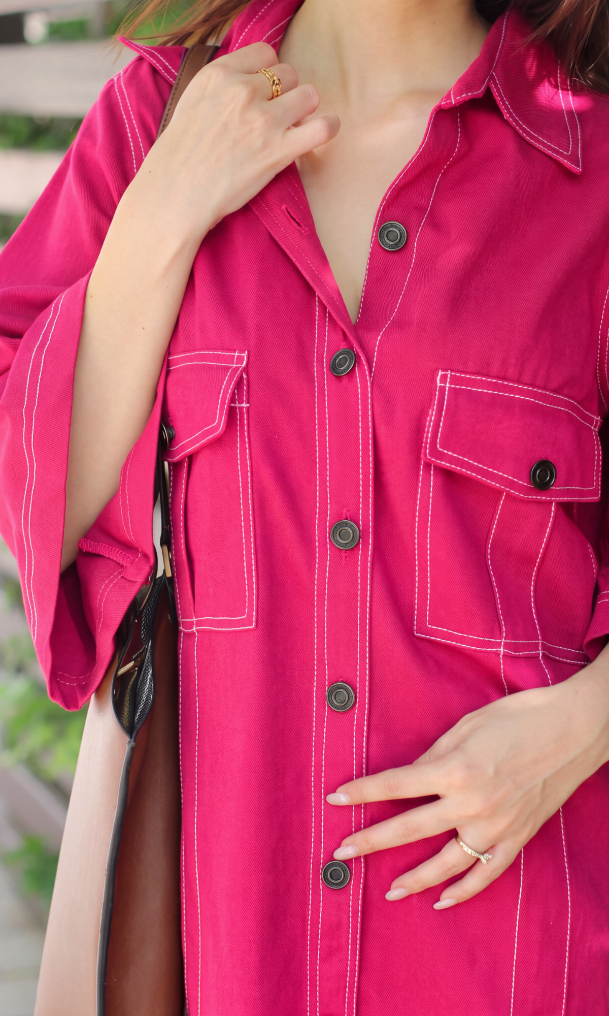 Raspberry Thread Work Dress