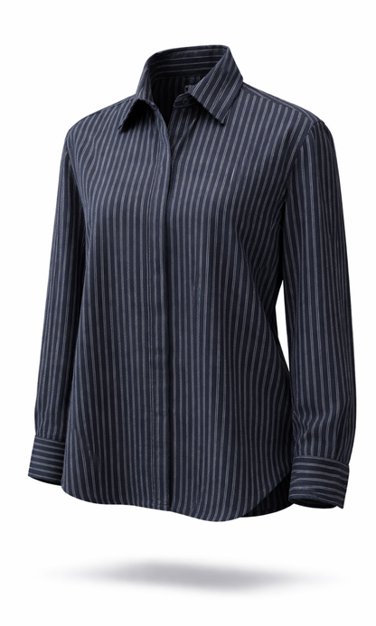 Navy Blue Stripe Shirt