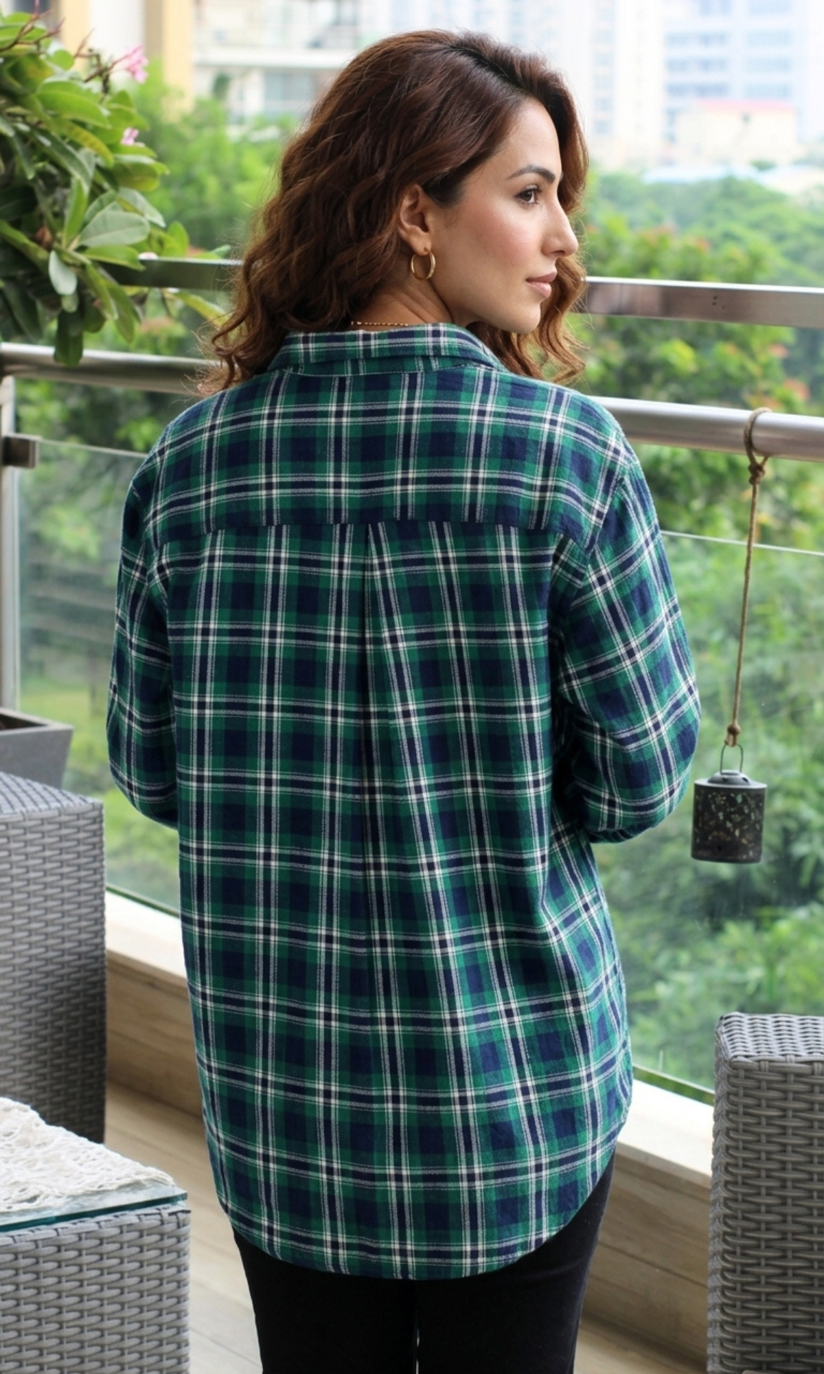 Green Classic Plaid Cotton Shirt
