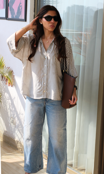 Misty Olive Loose Shirt