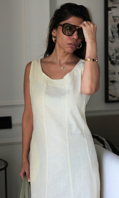 Acacia Yellow Striped Maxi Dress