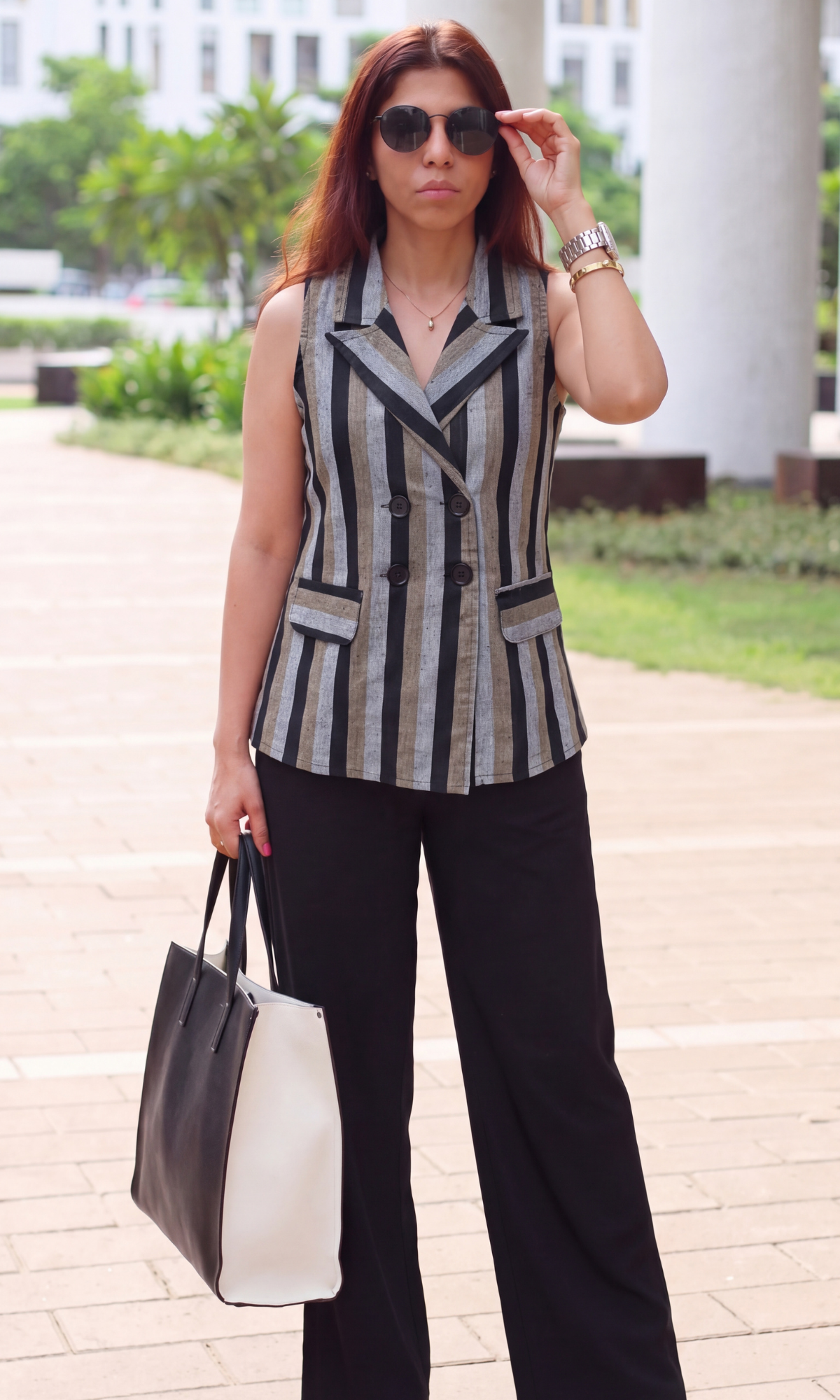 Charcoal Double-Breasted Waistcoat