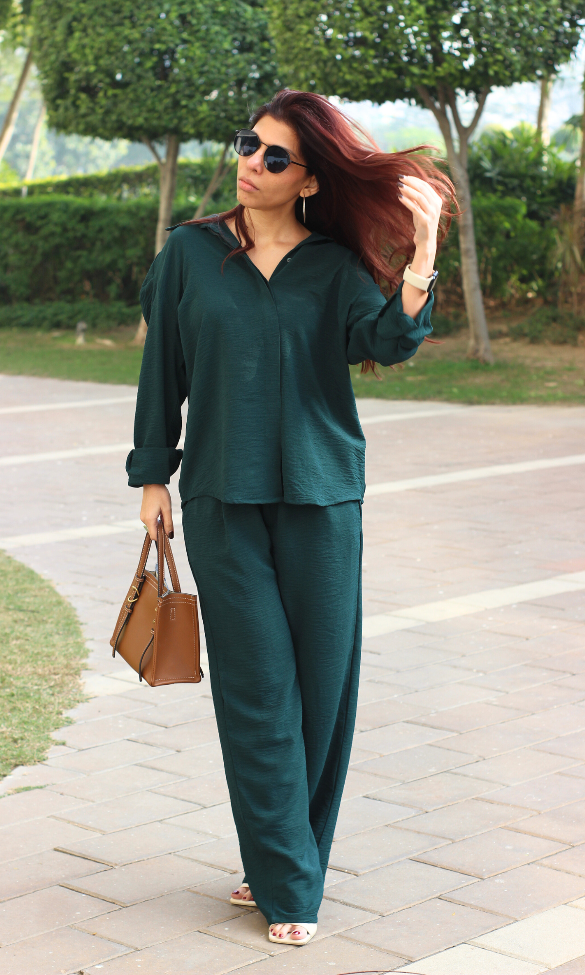 Deep Sea Green Shirt and Pants Co-ord