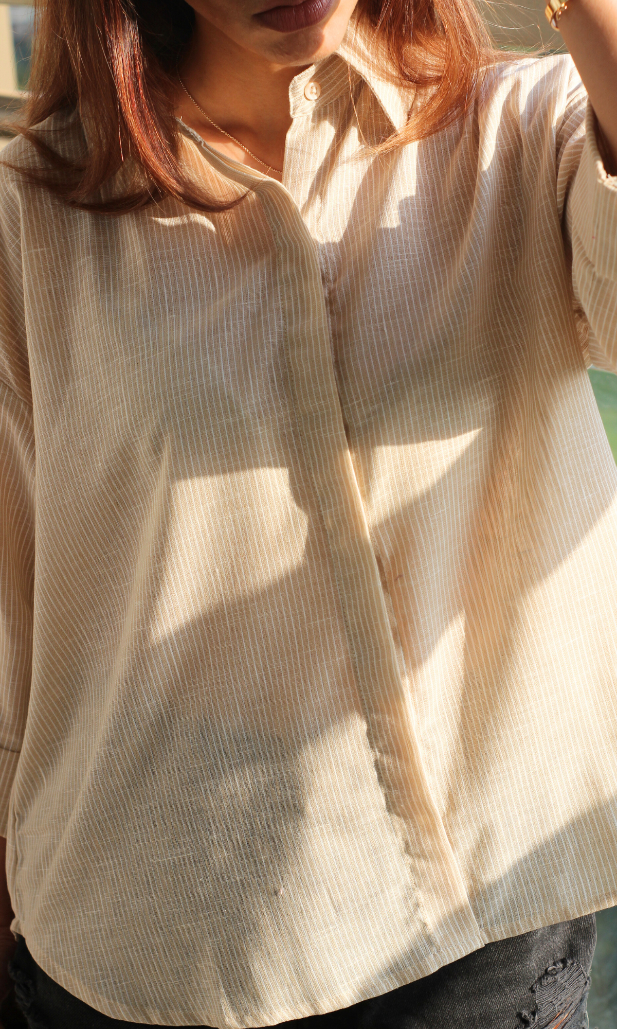 Oat Beige Loose Shirt