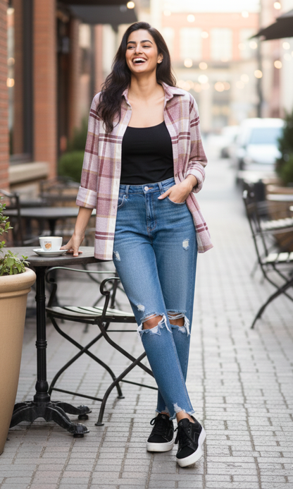 Mulberry Grid Checked Shirt