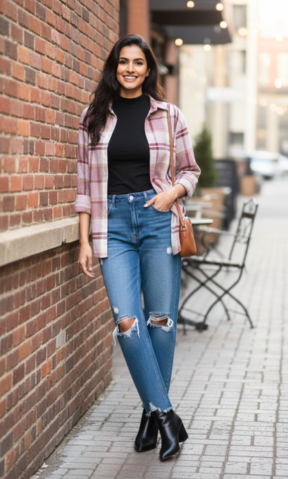 Mulberry Grid Checked Shirt