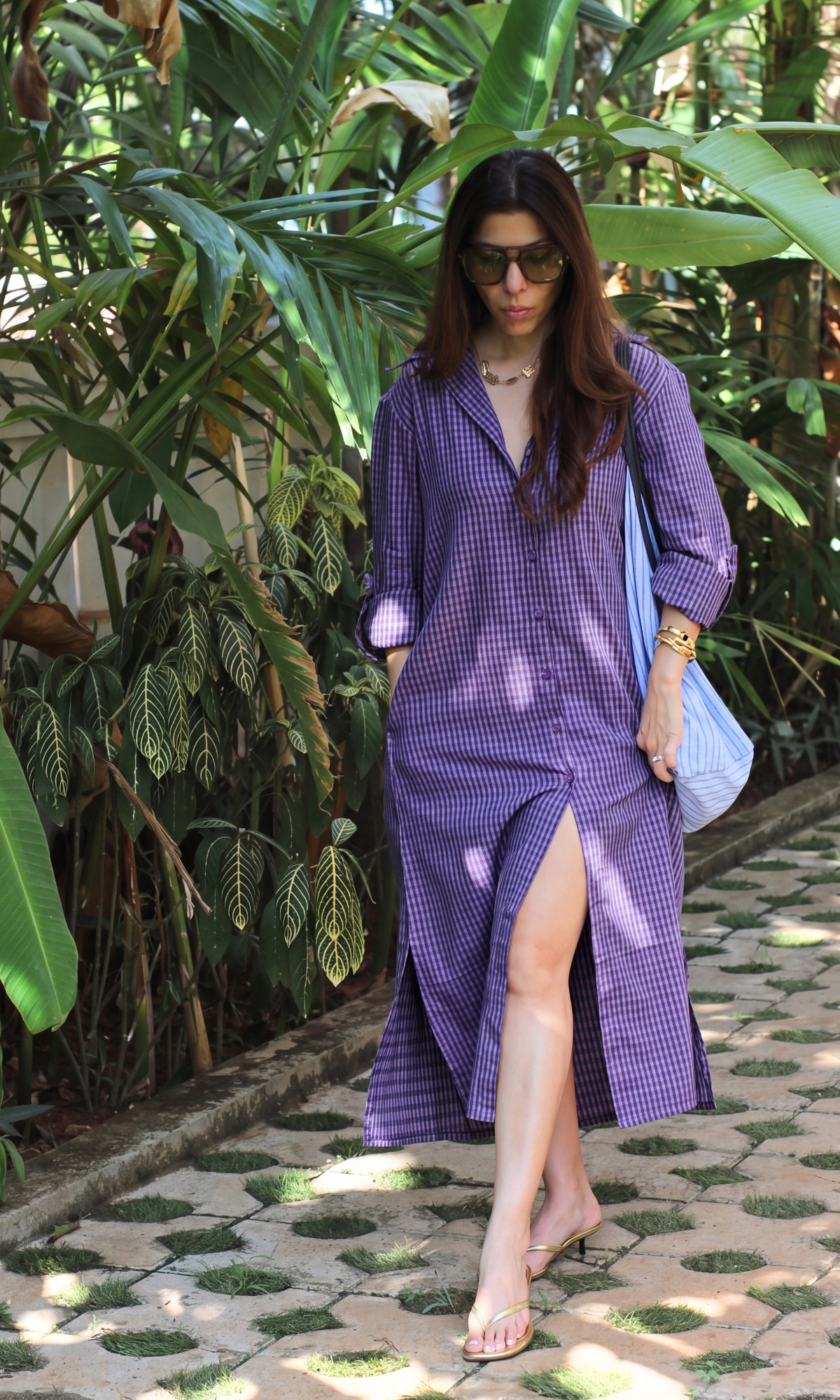 Orchid Purple Shirt Dress