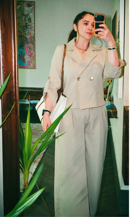 Fawn Cropped Blazer and Pants Co-ord