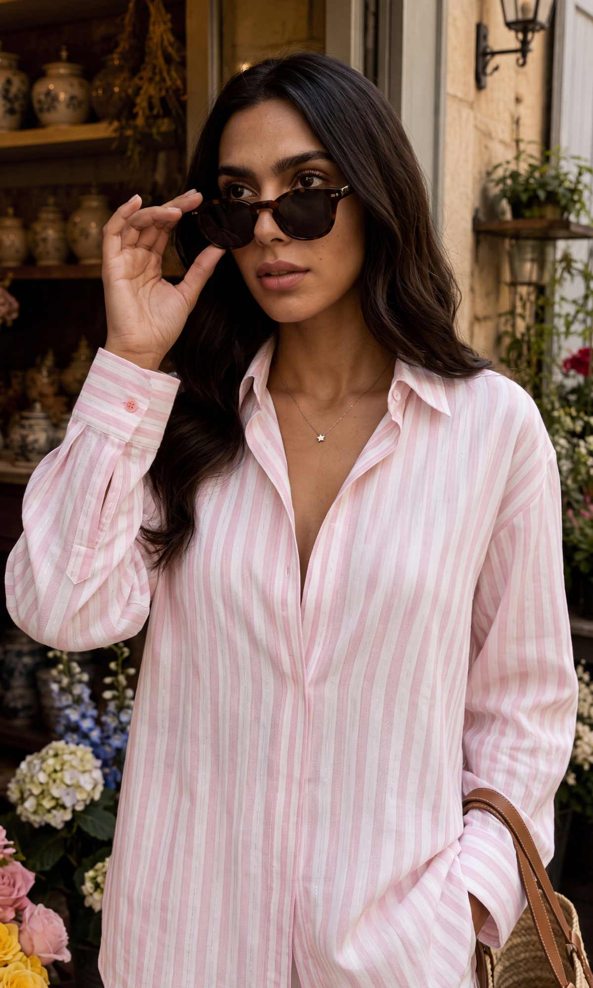 Pink Stripe Relaxed Shirt