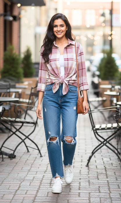 Mulberry Grid Checked Shirt