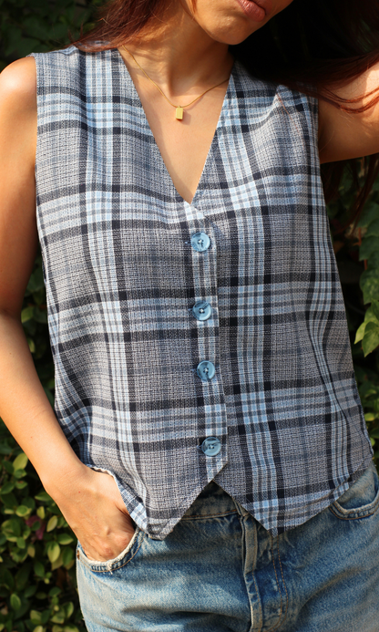 Icy Grid Checkmate Waist Coat