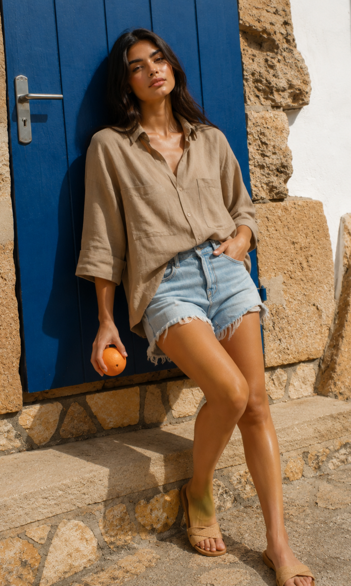 Tobacco Twin Pocket Boxy Shirt