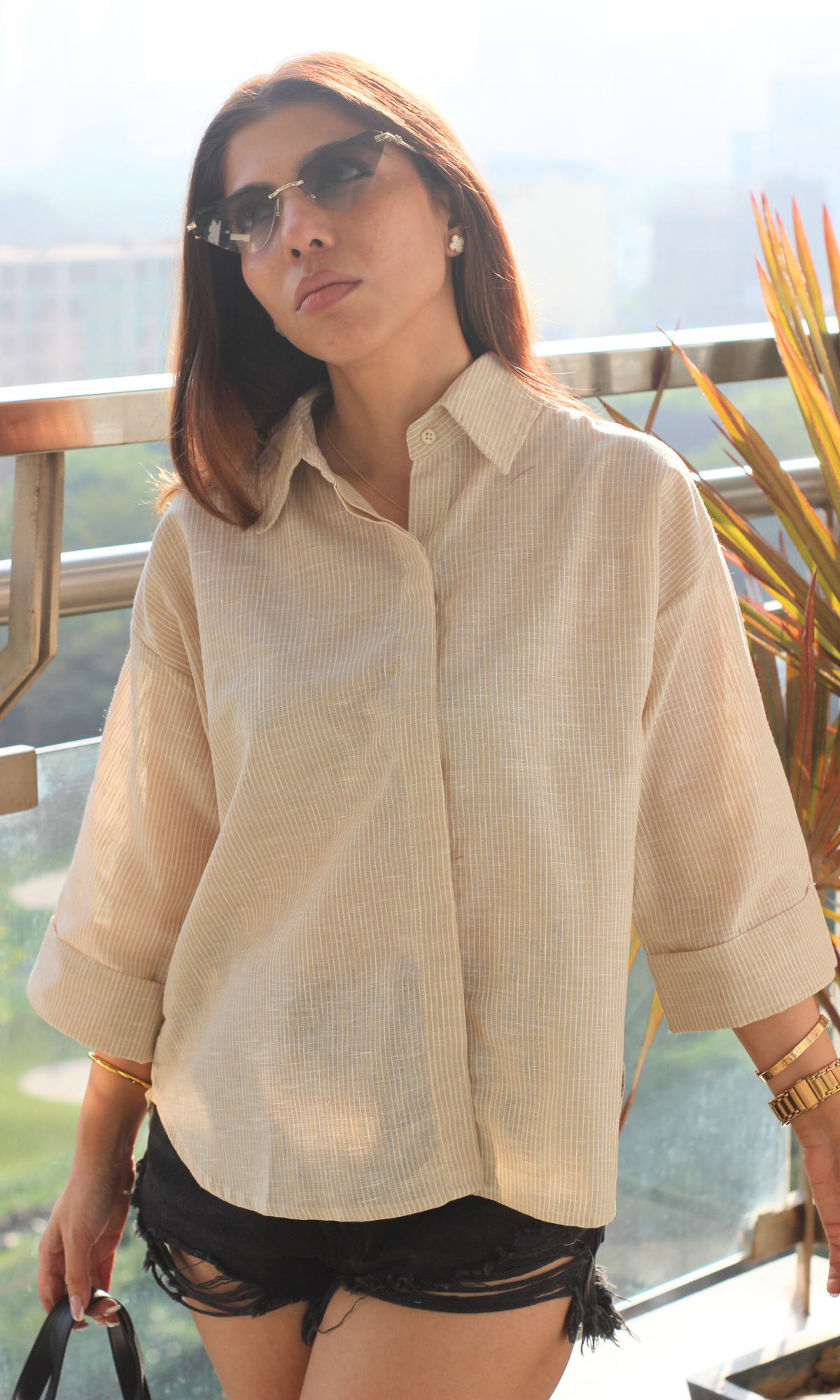 Oat Beige Loose Shirt