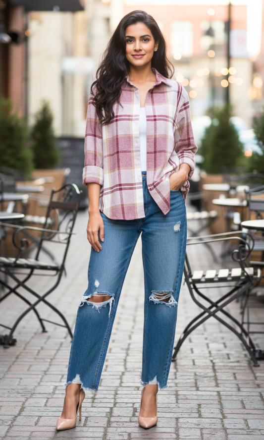 Mulberry Grid Checked Shirt