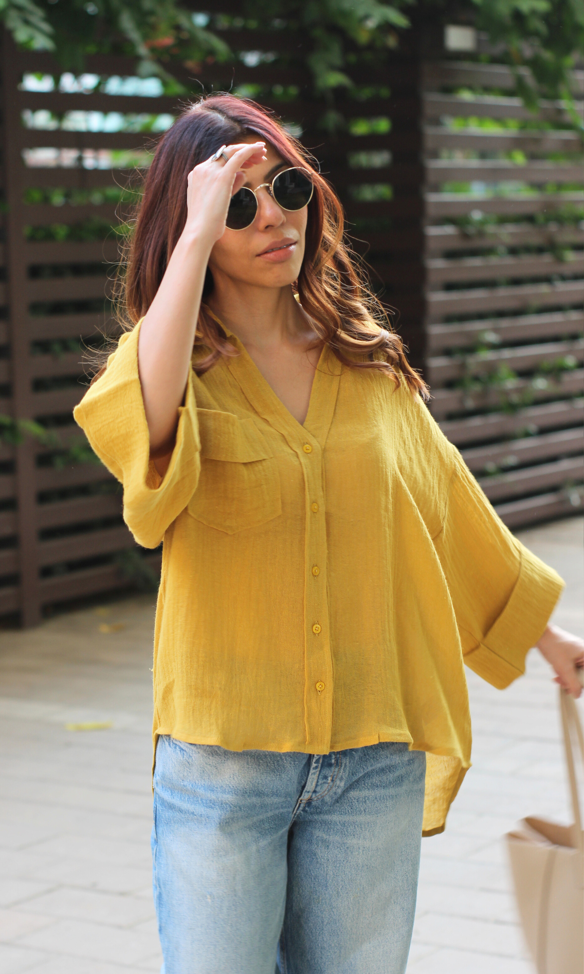 Mustard Textured Shirt