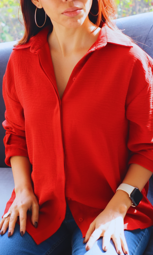 Scarlet Ease Flowing Shirt