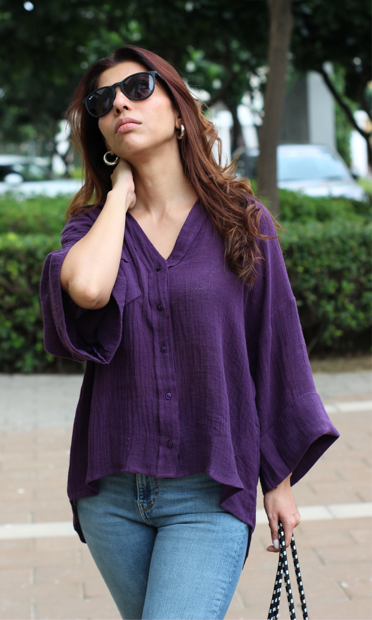 Midnight Purple Textured Shirt