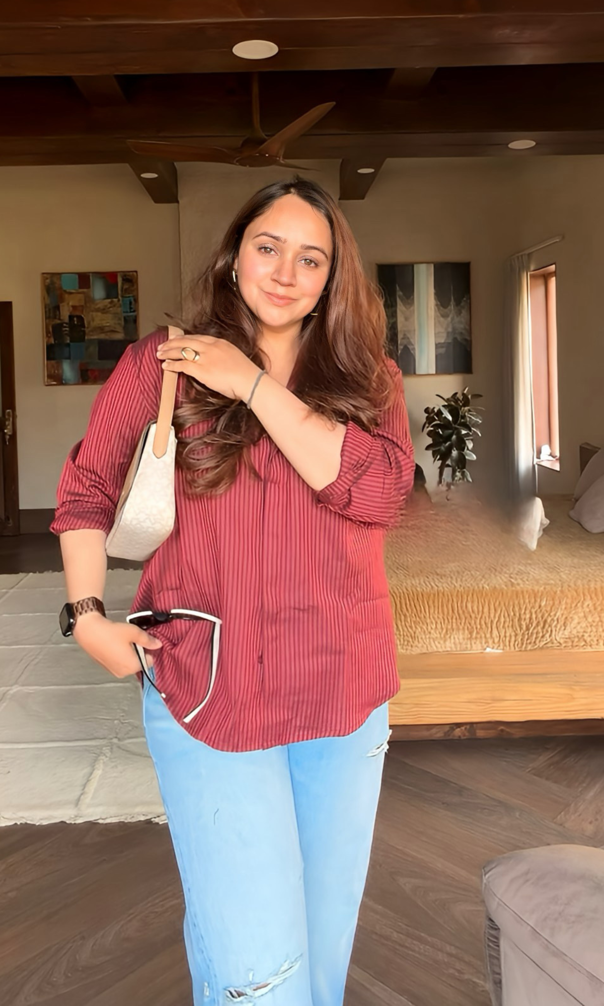 Red Smoke Striped Shirt