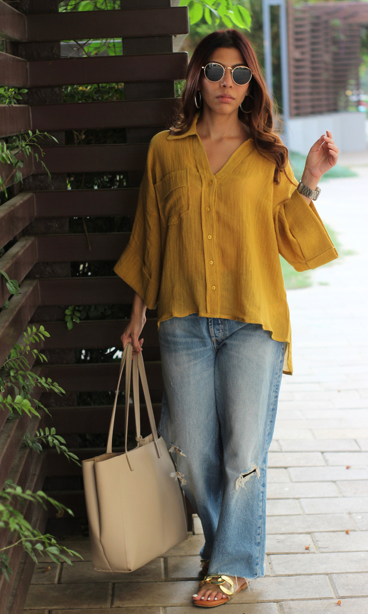 Mustard Textured Shirt