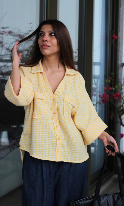 Lemon Weave Loose Shirt