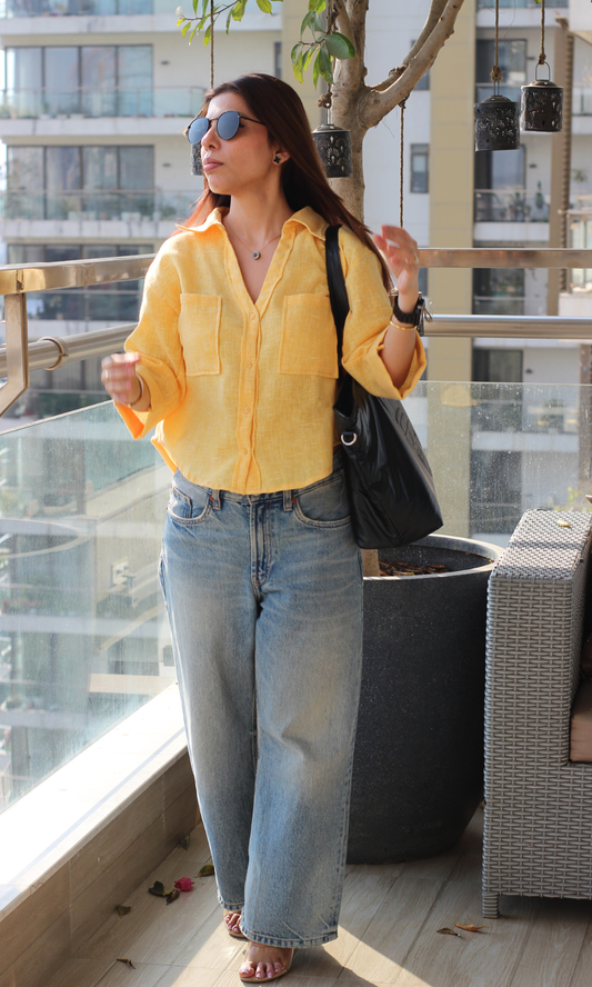 Corn Weave Cropped Shirt