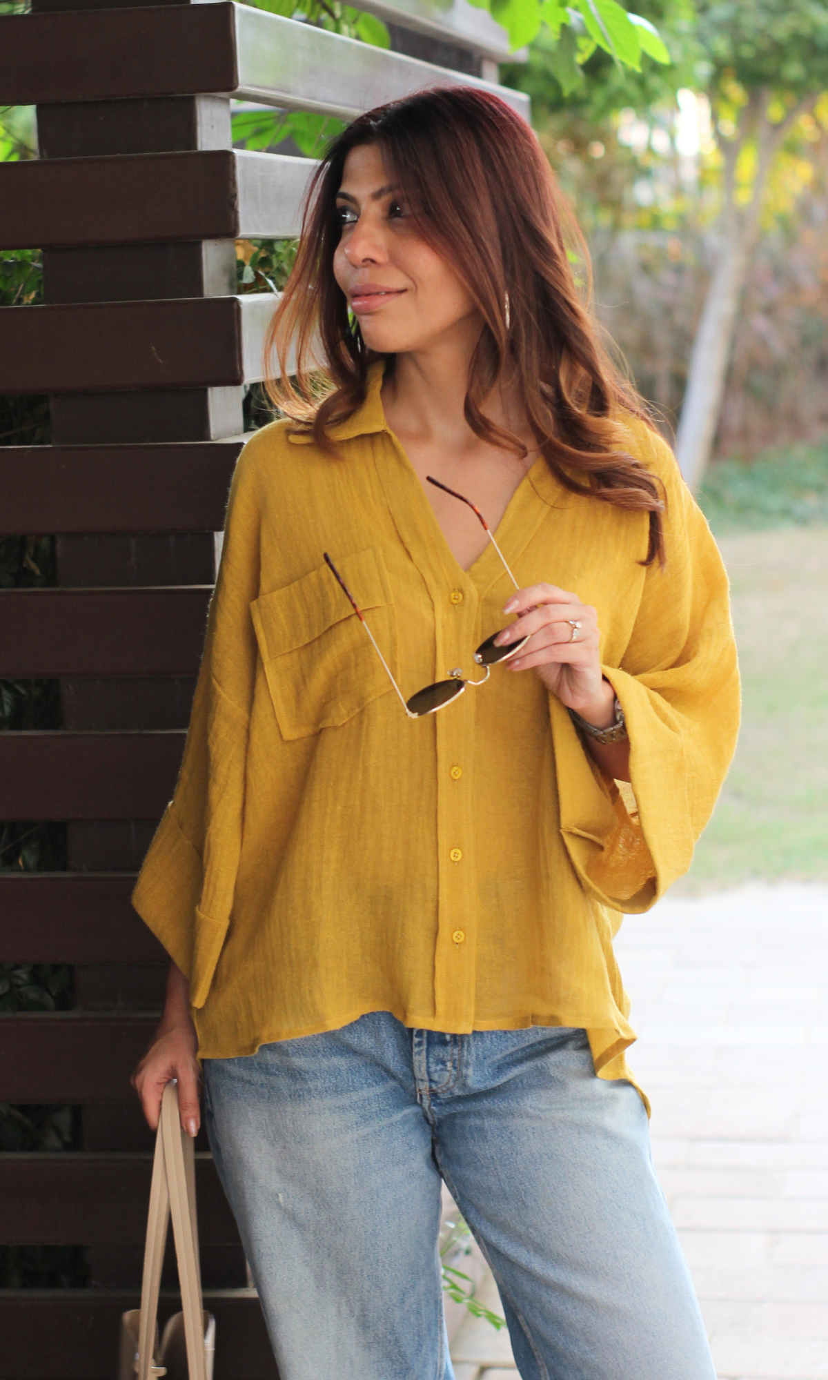 Mustard Textured Shirt