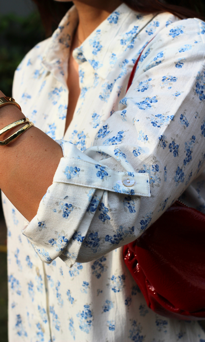 Frosted Flora Shirt Dress