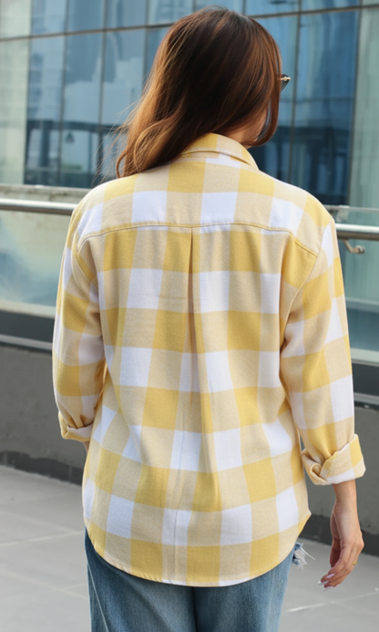 Yellow Ivory Checked Shirt