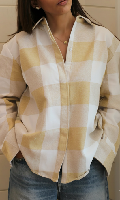 Yellow Ivory Checked Shirt