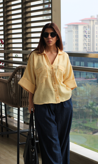 Lemon Weave Loose Shirt