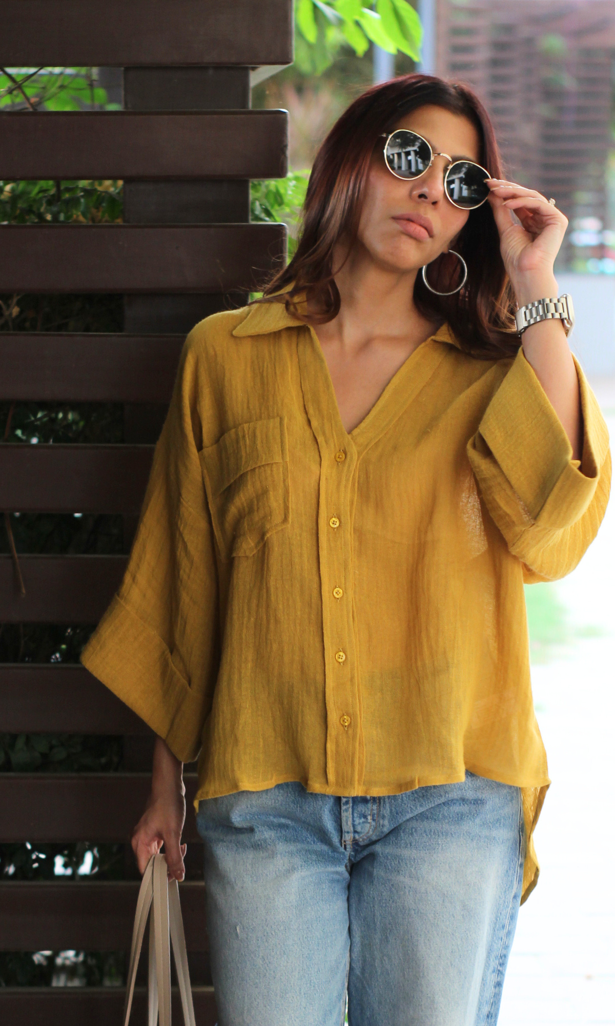 Mustard Textured Shirt