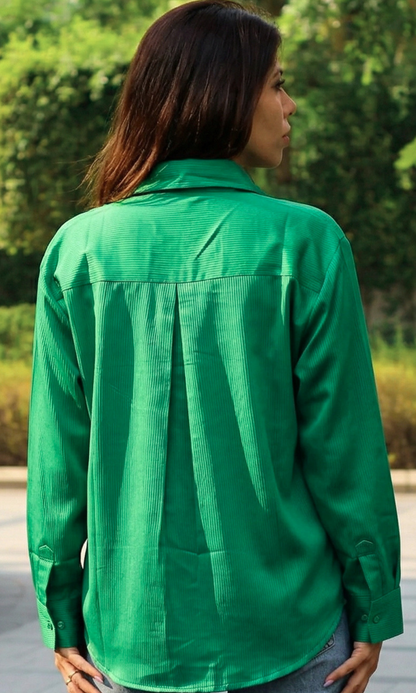 Kelly Silk Striped Loose Shirt