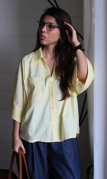 Butter Yellow Loose Shirt