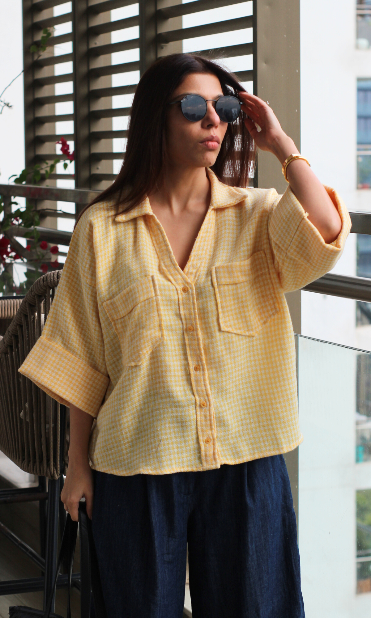 Lemon Weave Loose Shirt