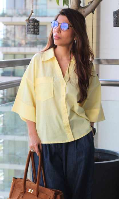 Butter Yellow Loose Shirt