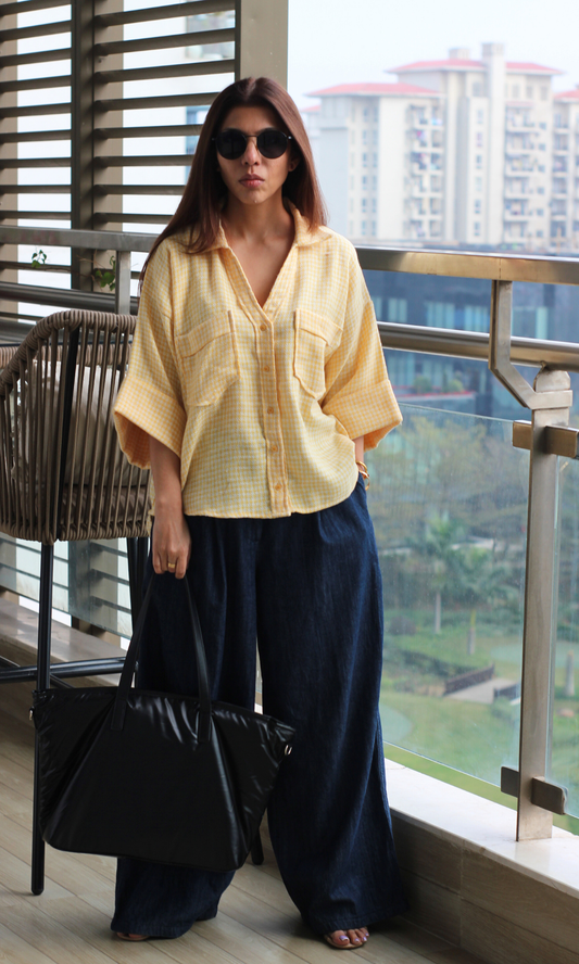 Lemon Weave Loose Shirt